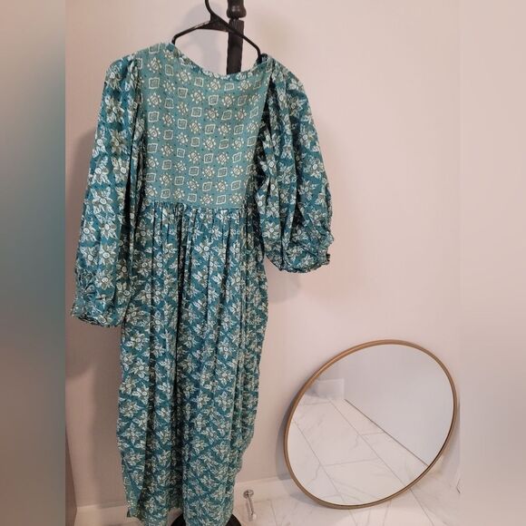 Free People Forest Hazy Maisy Oversized Maxi Dress Green Xs - Picture 6 of 11